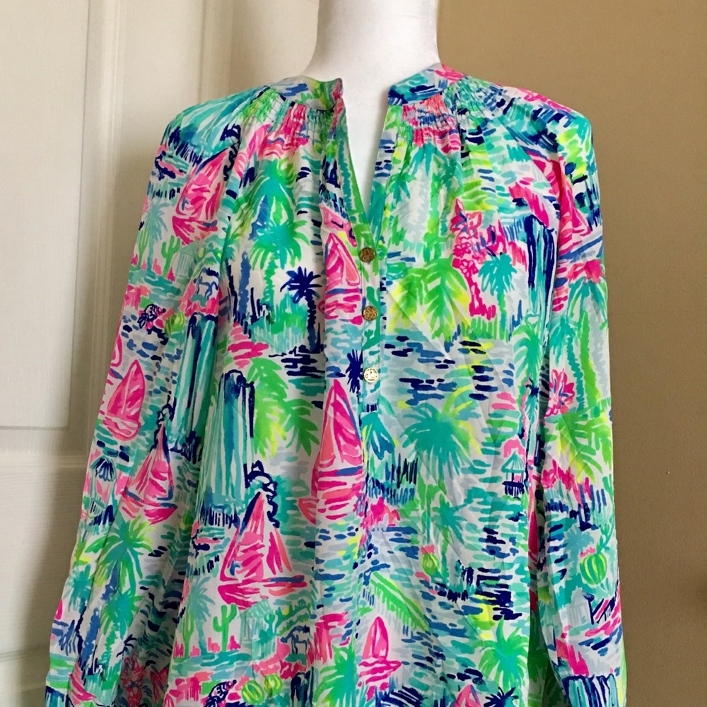 Lilly Pulitzer “Salt in the Air” Elsa Top